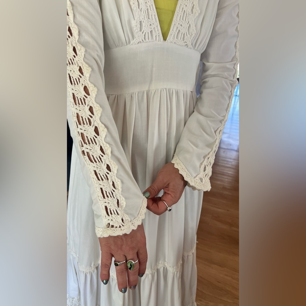 White vintage gunne sax style dress size 6 - Picture 3 of 8